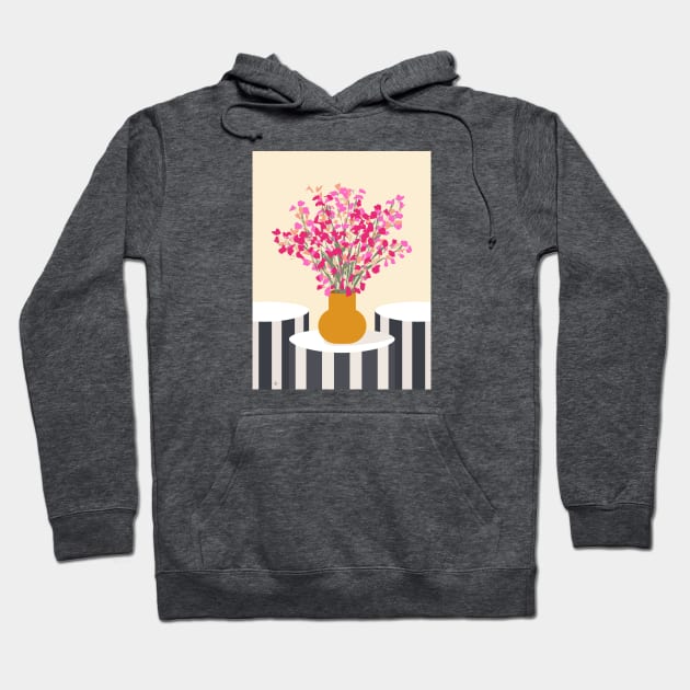 Les Fleurs de Paris - Pink Palais Flowers Hoodie by lymancreativeco